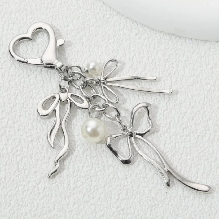 Kluczyki z kokardkami i perłami Zawieszki do torebki Breloczki do kluczy samochodowych Zawieszki do torebki Akcesoria do portmonetki Plecaka Dekoracje Prezenty na Walentynki