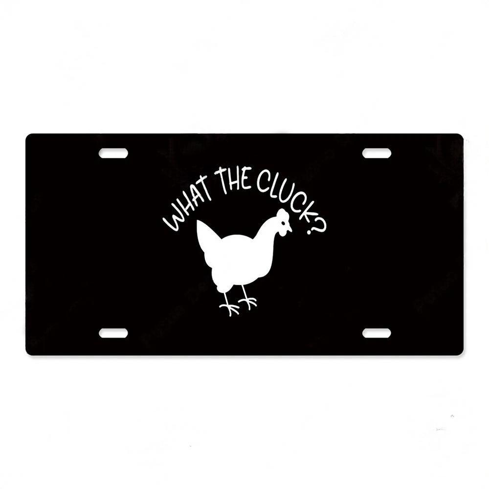 Vintage Metal Chicken Licenses Plate Signs Decor Plaque Metal Decoration for Hen House Door Farmhouse