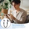 6A 0.25M Short Cable 90 Degree Elbow USB A Type C To Type C Cable Fast Charging Data Cord Power Bank Wire For IPhone 15IPad