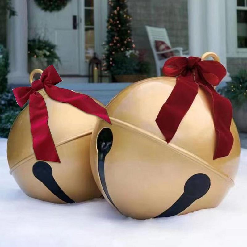 2025 Christmas Inflatable Ball New Arrival Christmas Decorative Bell  For Patio Garden Wedding Festival Decoration