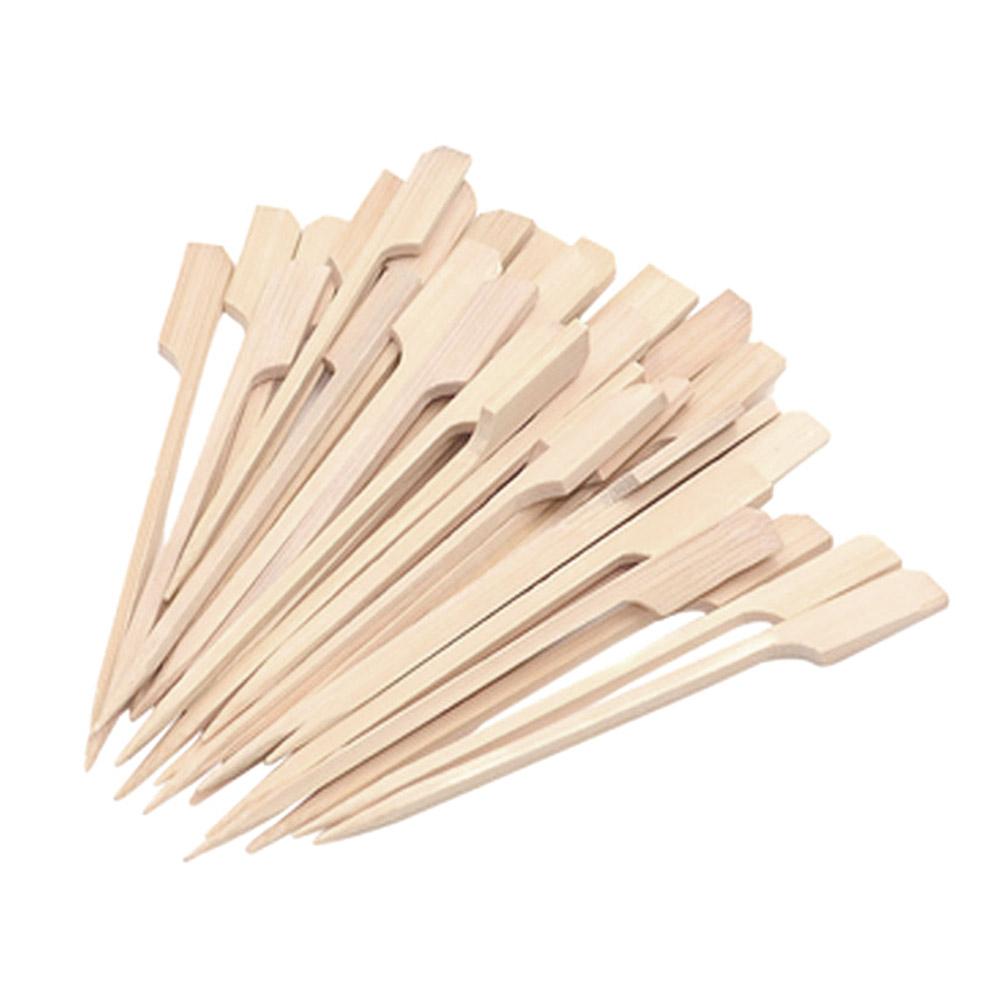 100cps 15/18/25cm Disposable Bamboo Skewer Food Fruit Bamboo Dessert Supplies Birthday Toothpicks Wedding Sticks Buffet Par C5Z2