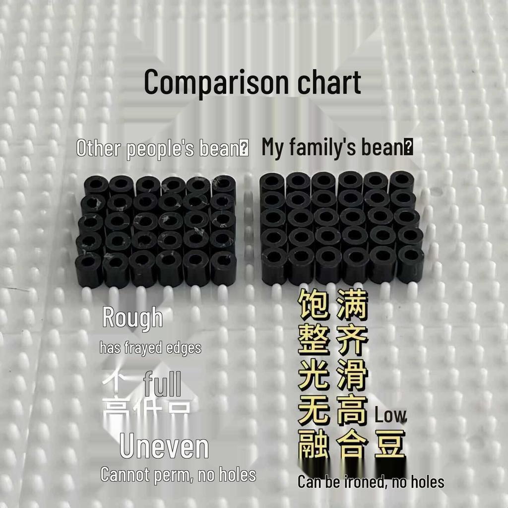 High-Quality Glitter Perler Beads Refill Pack - Creative DIY Educational Toy for Kids