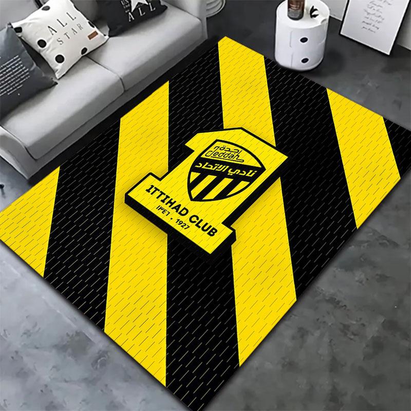Al-Ittihad FC Carpet Rug for Living Room Bedroom Home Sofa Decoration,Kids play Non-slip Floor Mat