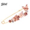 Flower Brooch Pin 3D Decor Scarf with Rhinestone Inlay Thick