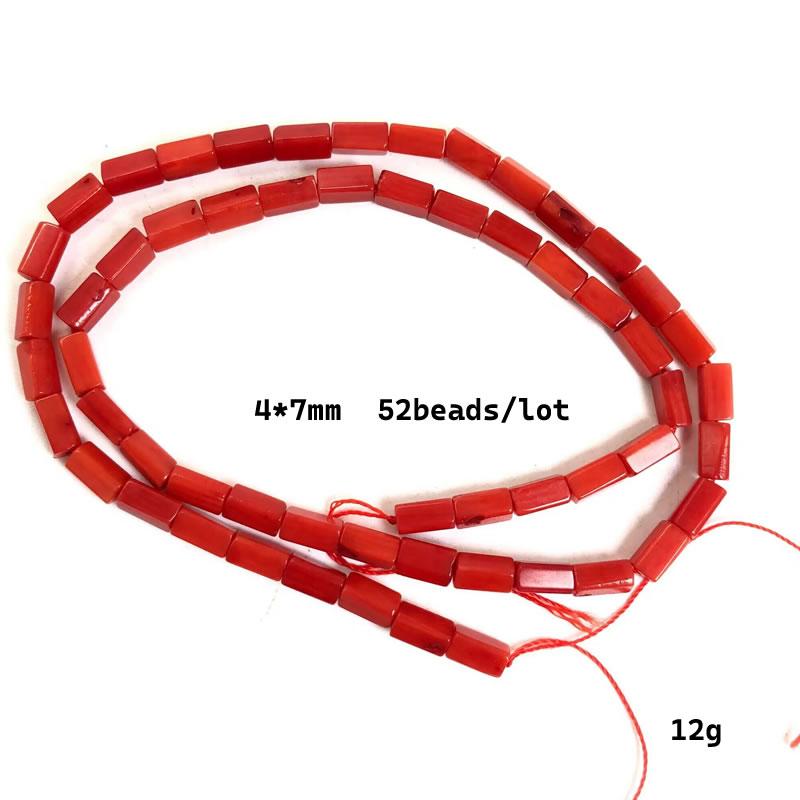 Natural Cylindrical Coral Bead Irregular Isolation Loose Beads for Jewelry Making DIY for Charms Bracelet Necklace Accessories