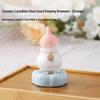 Jingdezhen Crystal Gourd Ceramic Tea Pet Ornament for Office or Car Decor