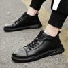 Fashion Genuine Leather Warm Winter Boots Men All-match Men Boots 2024 New Mens Sneakers Classic High Top Male Breathable Walking Shoe