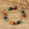 Tiger Eye Green Aventurine Pyrite Citrine And Clear Quartz Beaded Bracelet Earthy Fashion Jewelry For Men Women Daily Wear Simple Versatile Accessory