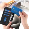 For iPhone 14 Pro Max Stand Case Magnetic Closure Skin Touch Leather Flip Phone Cover with Wallet