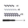 eXtremeRate Switch Pro Controller Faceplate Backplate Clear DIY Replacement Grip Housing Case Cover for Switch Pro Controller Clear Handle, -