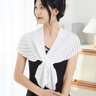 Women'S Fashionable Knitted Shawl Can Be Used In All Seasons Versatile High-End Shawl Sun Protection And Warm Scarf