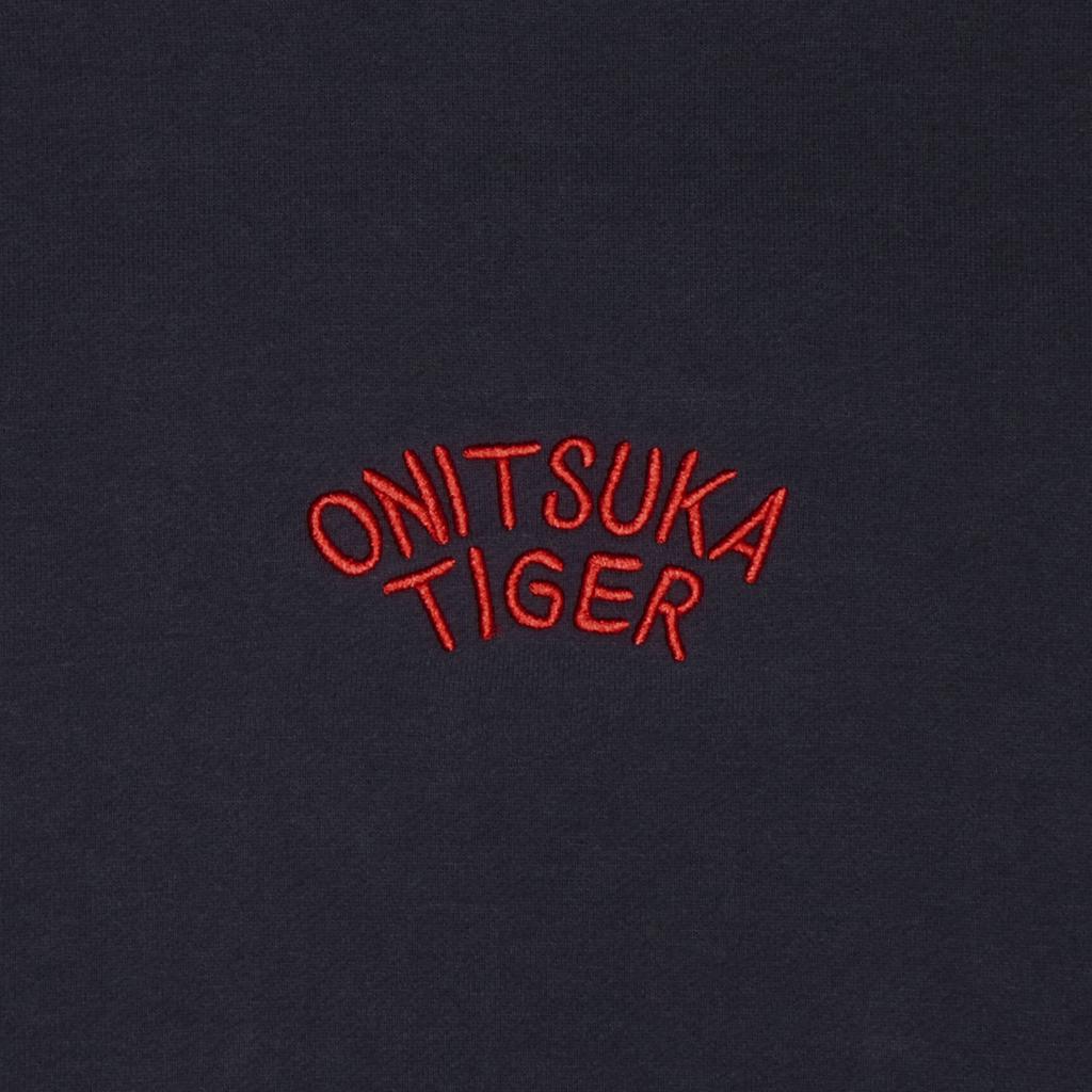 ONITSUKA TIGER Sweat Top Round Neck Pullover Long Sleeve Printed Sweatshirt Unisex Tops Navy-Blue Red 2183B562_400