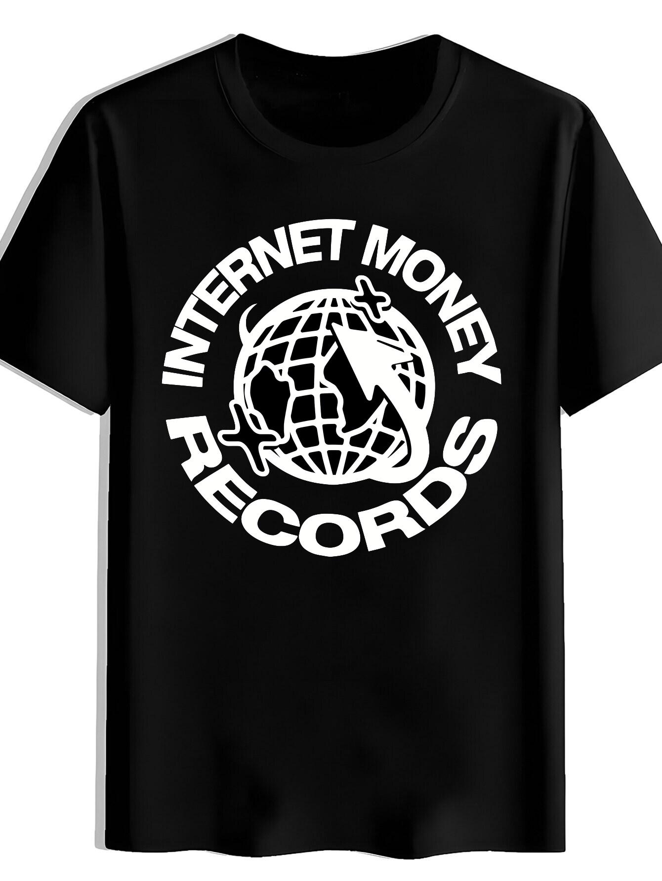 T-shirt Earth Grid Pattern Print S