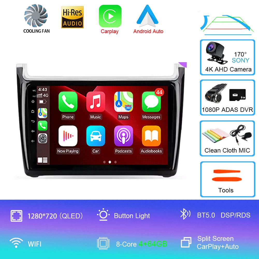 Android 14 For Volkswagen POLO 5 2008 - 2020 Car Radio Multimedia Video Player Navigation Stereo GPS No 2din