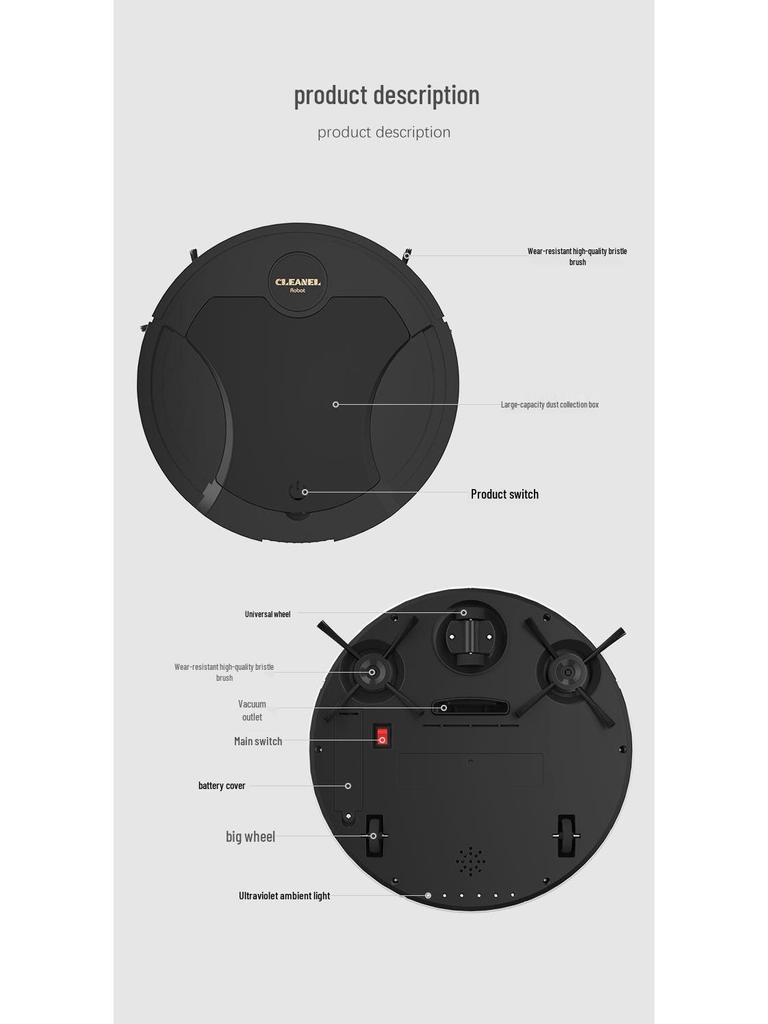 Cross-Border Smart Sweeping Robot: Vacuum, Mop, Spray & Humidify - 4-in-1 Cleaning Machine & Home Gift