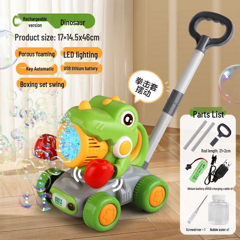 2025 Handheld Automatic Bubble Machine Toy for Kids – Outdoor Push Cart Bubble Blower