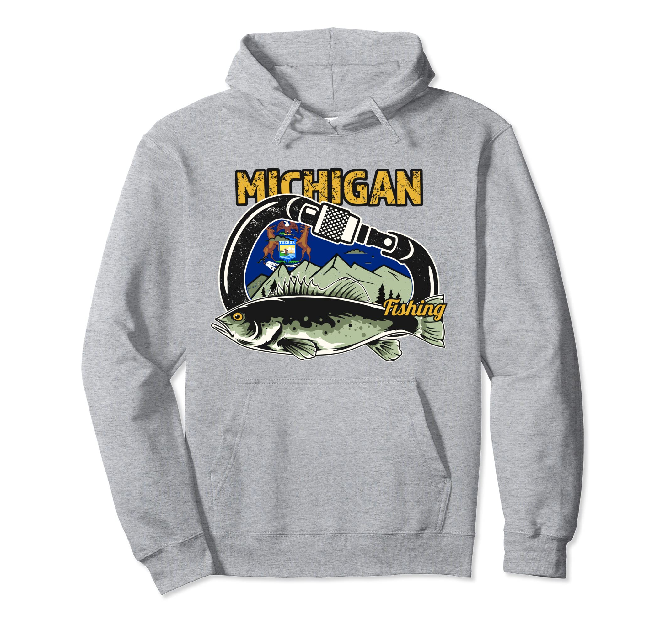 Retro Carabiner Minnesota Fishing Hoodie