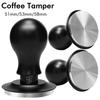 51mm 53mm 58mm Espresso Coffee Tamper Stainless Steel Flat/Ripple Base Coffee Tamper with Calibrated Spring Loaded Tampers