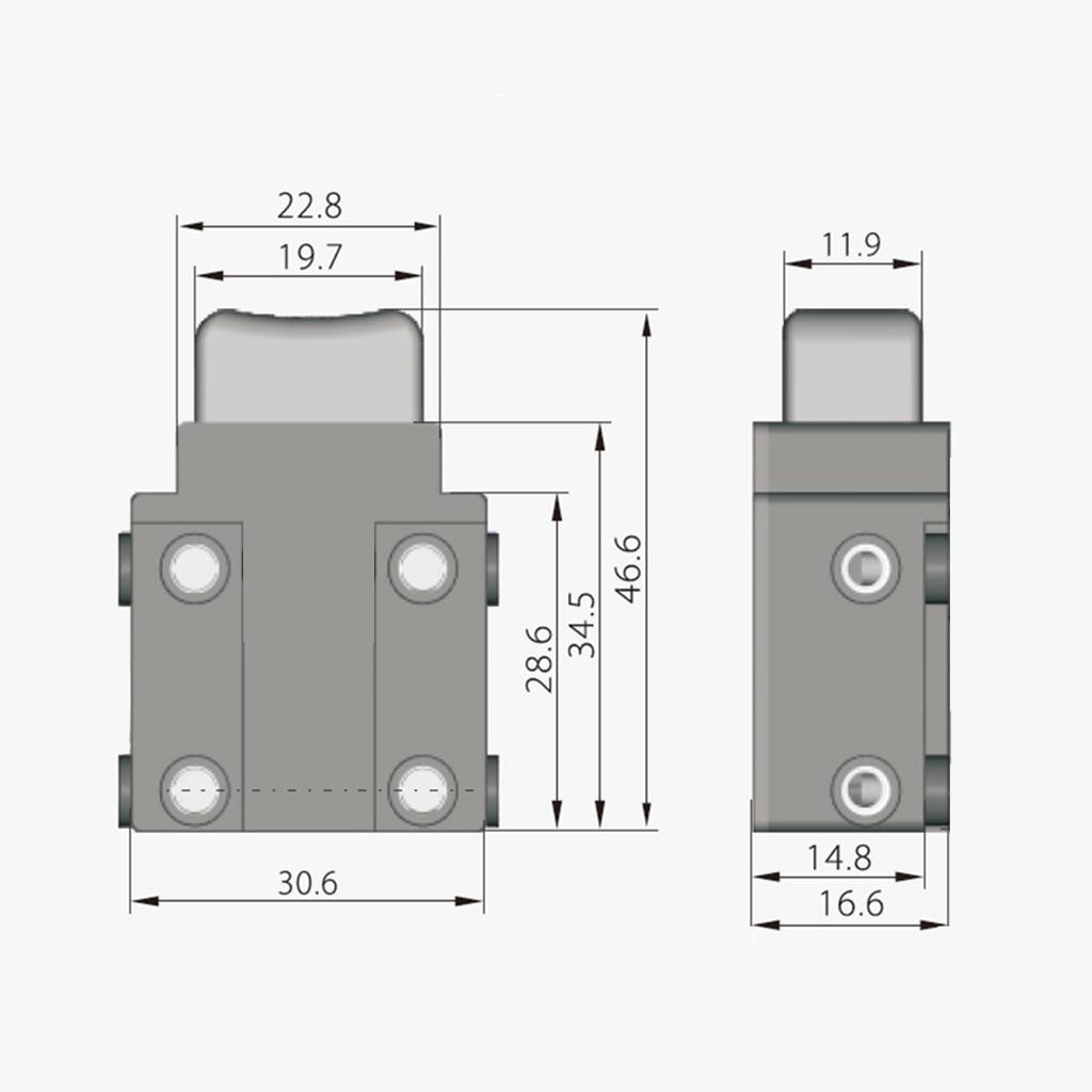 1Piece KEDU HY37 17A 125V 12A 250V Double-contacts Trigger Switch Widely Used in Lawn-Mower and Garden Tools