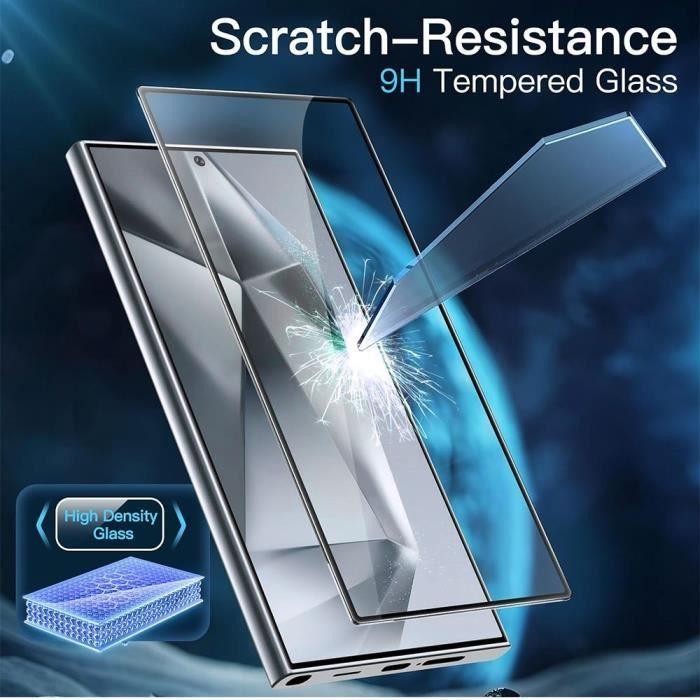 Pack-4 Verre Trempé Intégral pour Samsung Galaxy S24 Ultra - Protection d'écran Antichoc Anti-Rayures