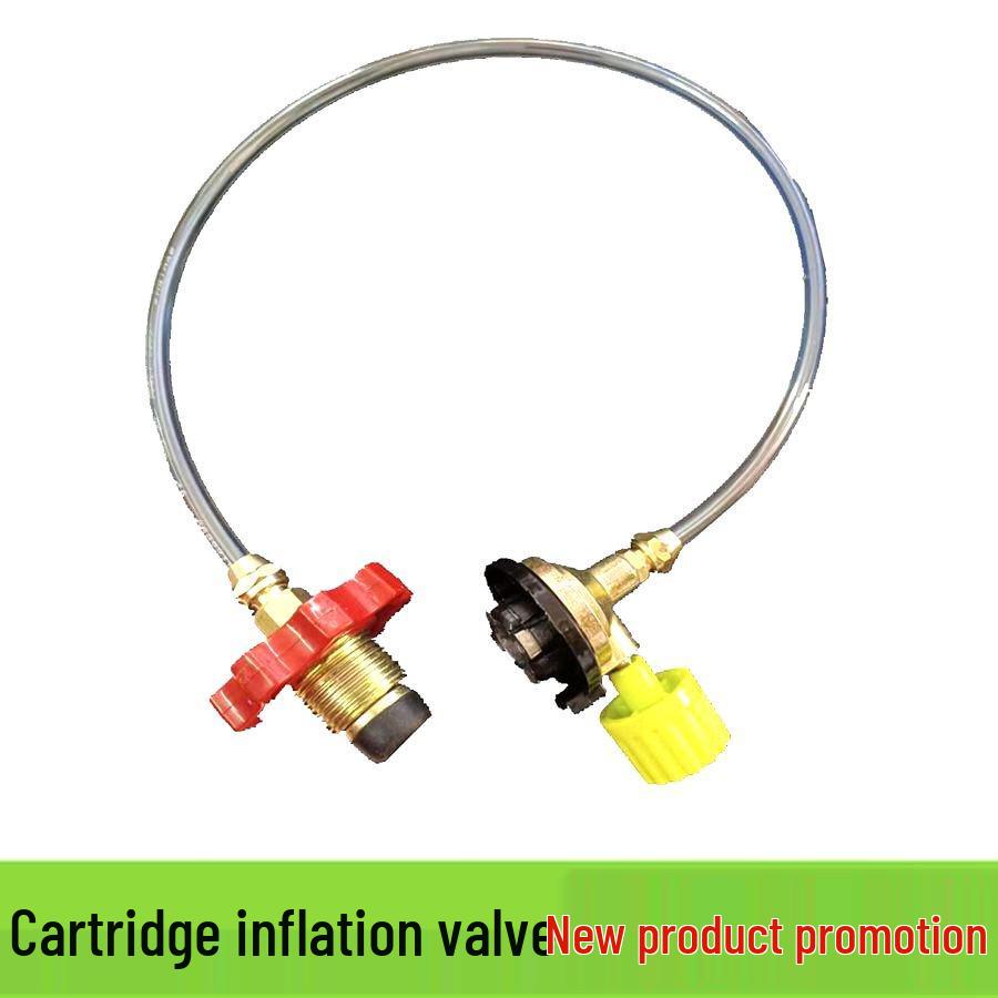 Outdoor Gaskartuschen Nachfüllventiladapter mit Führung für Flüssiggastanks