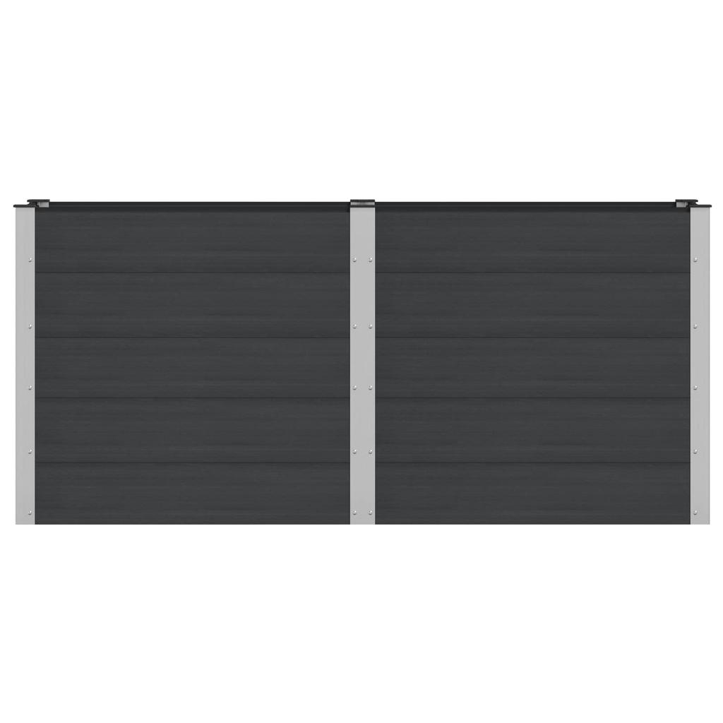 Raised Garden Bed Black 200 X 50 X 91 Cm