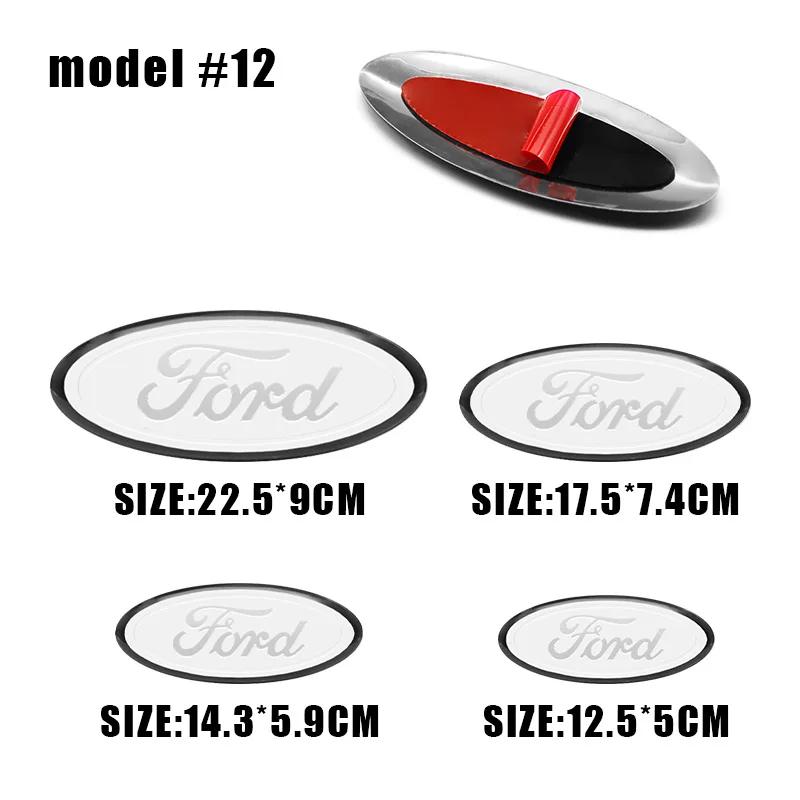 Car Front Hood Emblem Rear Trunk Badge Cover Modification Stickers For Ford Focus Mondeo Mustang Fiesta Kuga MK2 Everest Escape