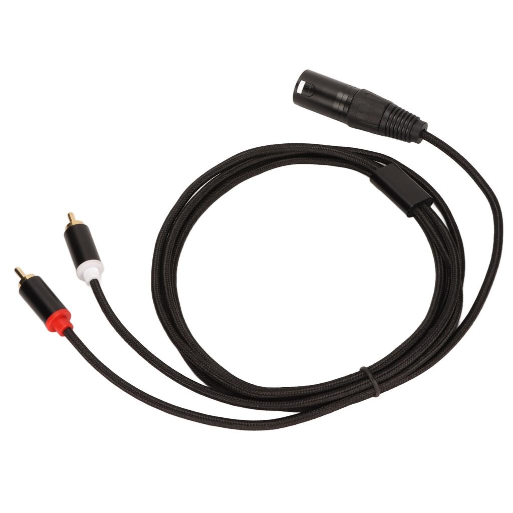XLR Male To 2 RCA Cable HiFi Clear Signal Lossless XLR Y Splitter Cord for Mixer Active Speaker Microphone 2m   6.6ft