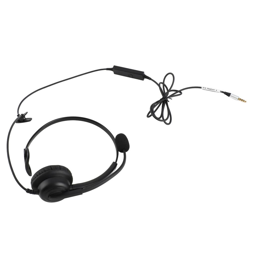 Single Ear Headset Comfortable Lightweight Noise Canceling Wired Computer Headset with Mic for Call Center