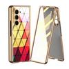 Luxury Plating Screen Glass Case For Samsung Galaxy Z Fold 7 6 5 Case Back Painted Pattern Glass Plastic Cover For Galaxy Z Fold 6