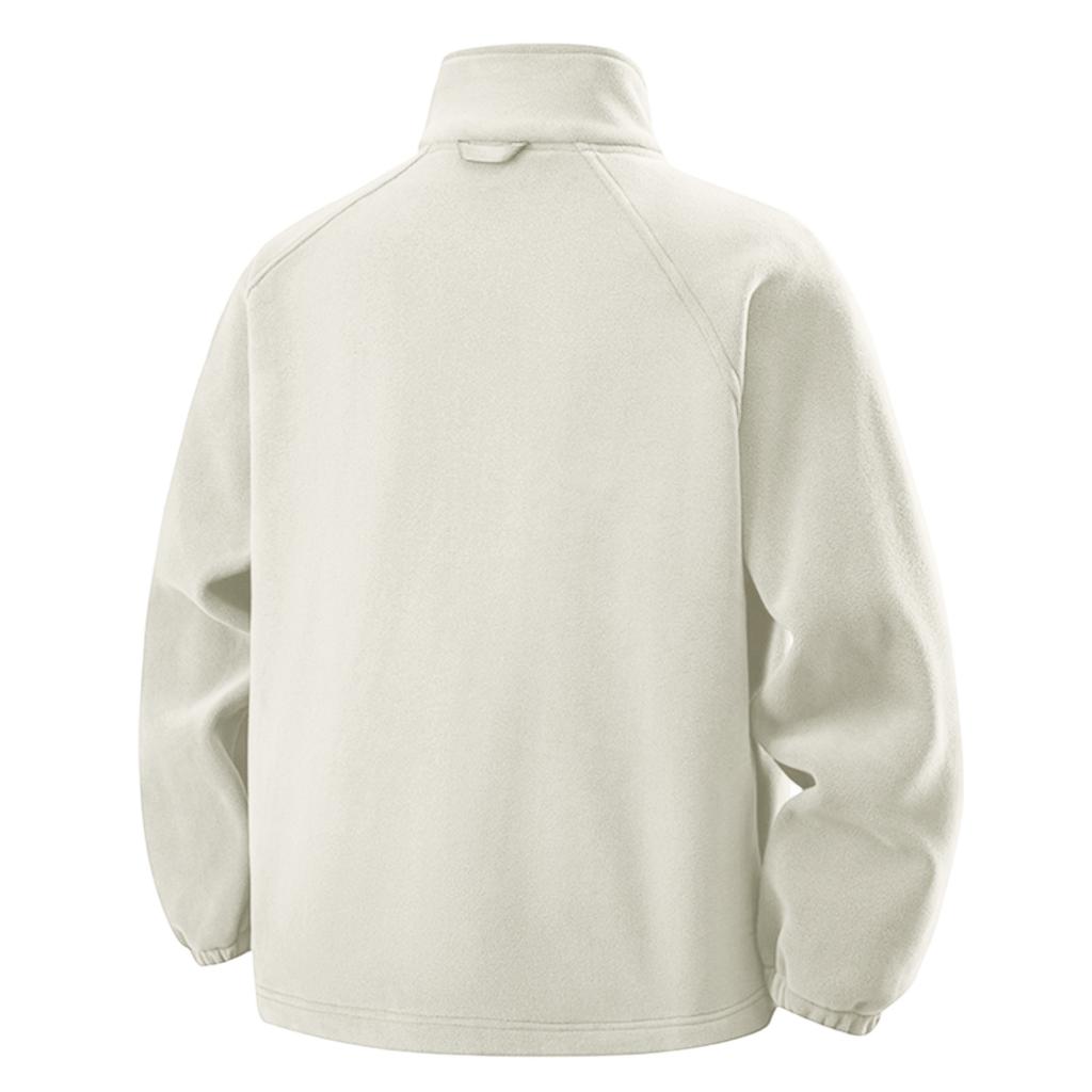 Męski kardigan z polaru w jednolitym kolorze, z casualowym stójką, męska bluza z kapturem z długim rękawem z ciepłego polaru