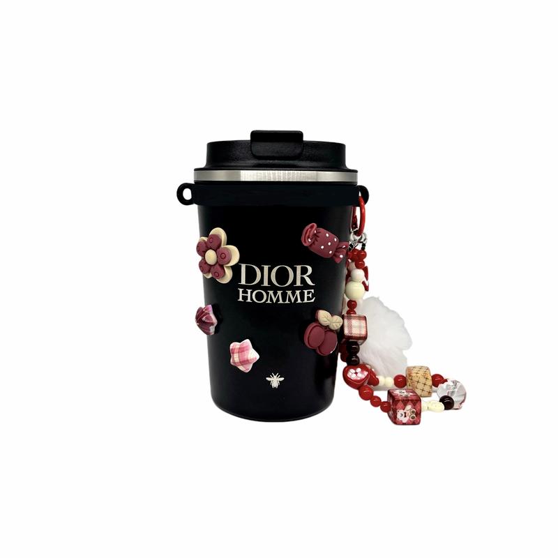 DIOR Accessory Customized water cup thermal insulation cup Huayang Sweetheart Good-looking couple Sweet Cool Dopamine Coffee Cup Medela Cute Extremely