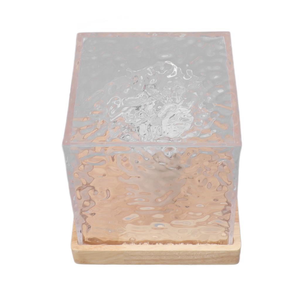 RGBW Light 16 Color Crystal Light Squared Dynamic Projection Remote Table Light for Living Room