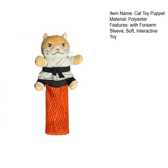 Kočka Karate Loutka Interaktivní Hračka pro Kočky Zápasnická Loutka s Ochranným Rukávem na Předloktí Měkká Hračka na Kousání do Ruky pro Kočky Koťata Cvičení