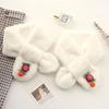 For Female Christmas Candy Shawl Neckerchief Wrap Warm Scarf Plush Scarf Neck Warmer Cross Scarf
