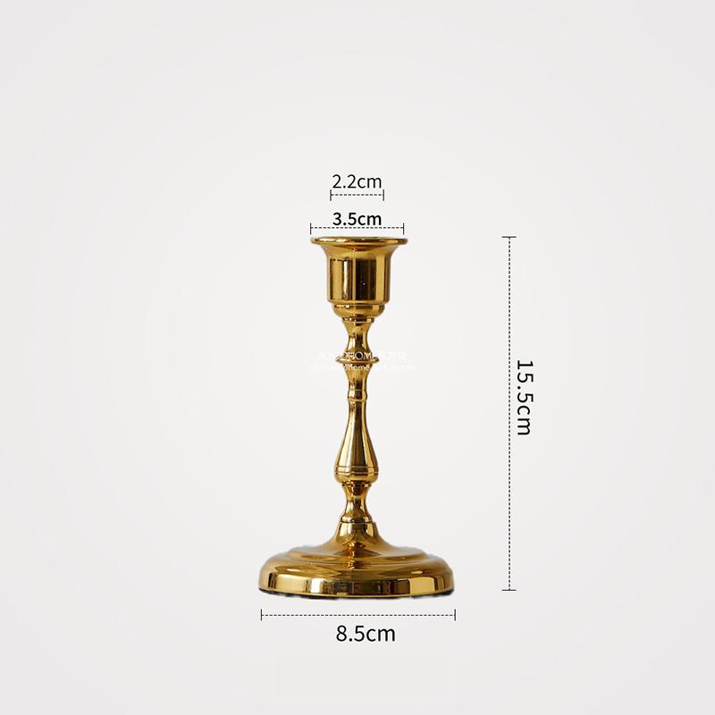 Vintage Messing Kandelaars Set van 3 Vierkante Basis Kaarsenhouders Home Tafelblad Bruiloftsfeest Decor Ornament