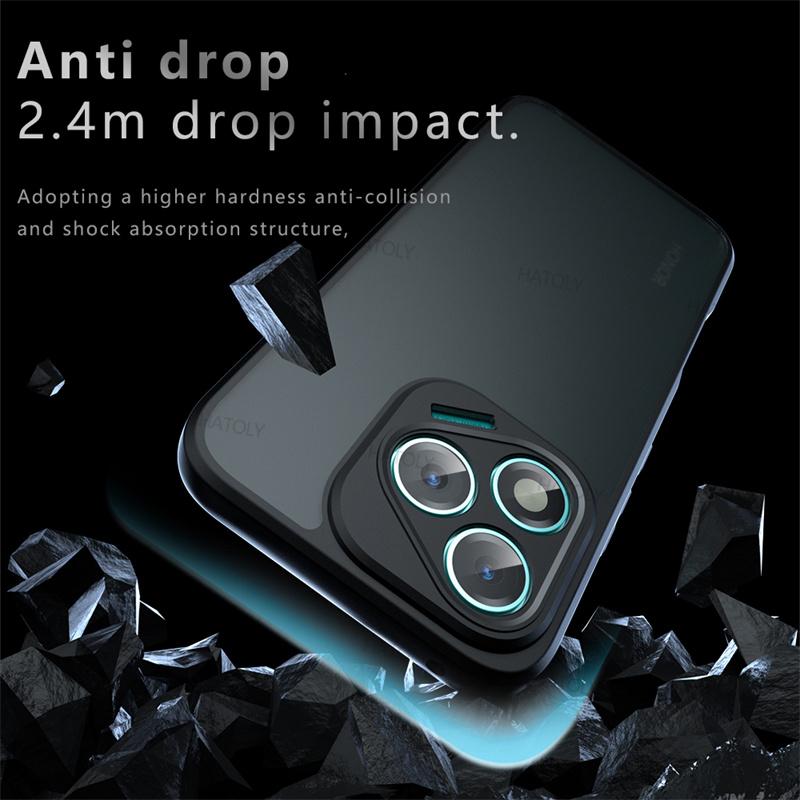 For Honor 400 Lite Case Honor 400 Lite Cover Funda Luxury Matte PC + TPU Shockproof Protective Phone Back Cover Honor 400 Lite