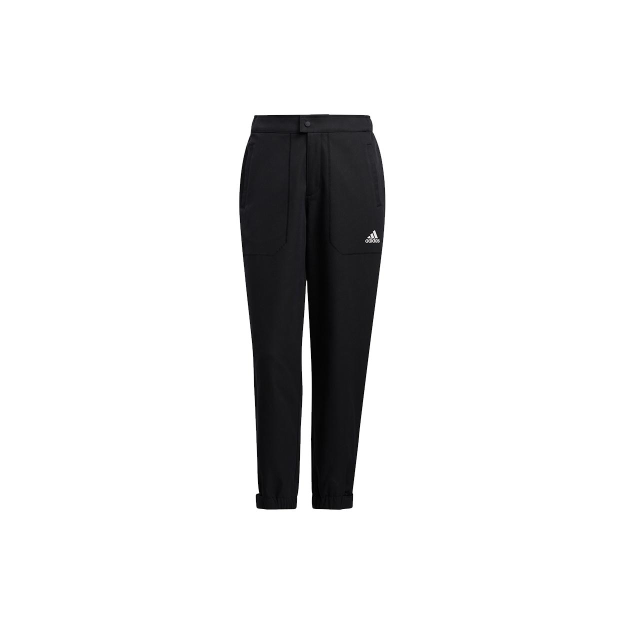 (WMNS) adidas Sty W Pt Wv Elastic Button Waist Sports Black Pants Women s H07388 S