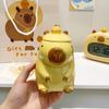 3D Capybara Tasse Keramik Kaffeetasse Cartoon Capybara Paar Tasse mit Henkel und Deckel Lustige Teetasse Tischutensilien für Mädchen Geschenk