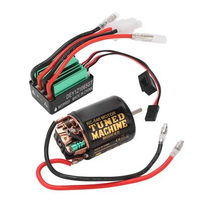 Brushed Motor ESC Combo High Accuracy 540 Brushed Motor Waterproof Motor Green ESC for Axial for