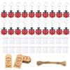 20PCS Ladybugs Style Keychains Party Gift Set Durable Materials Long Time Accessories For Everyday Use Event