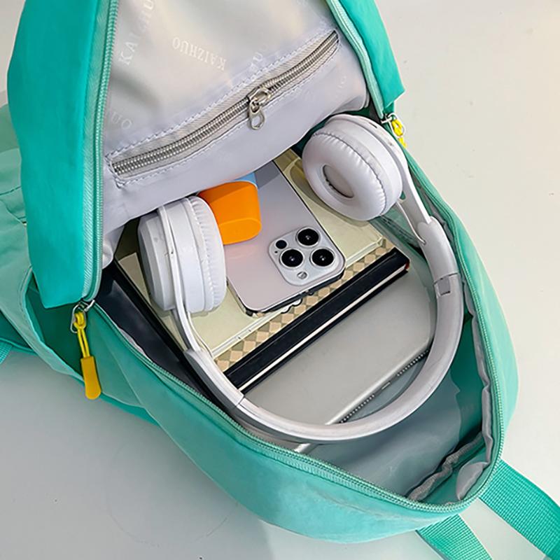 SCIONE New Fashion Backpack Japanese Style Stitching Contrast Drawstring Backpack Lightweight Sports Outdoor Travel Bag Student Schoolbag