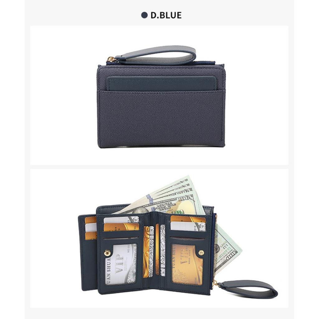 Ladies, Wallet, Double Fold, Multi Card Slot, Handbag, Small Bag, Zero Wallet