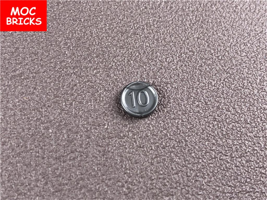 MOC Bausteine Dunkel Silber Grau Goldene Geldmünze Werkzeug Barren Bausteine Figur DIY Puppen Spielzeug ideal für Kinder Weihnachtsgeschenke