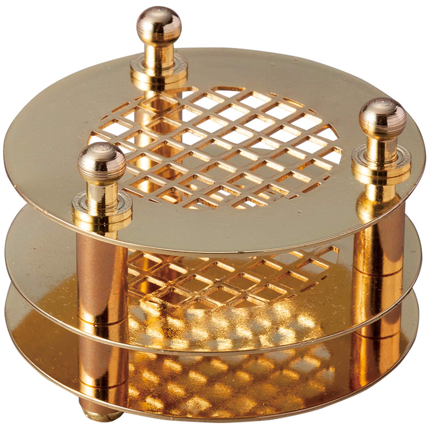 

Comolife Ashless Incense Holder, Ideal for Buddhist Altars and Incense Burners, Easy to Clean, Easy to Use, Gold, Approx. 5 x 3.5cm Diameter