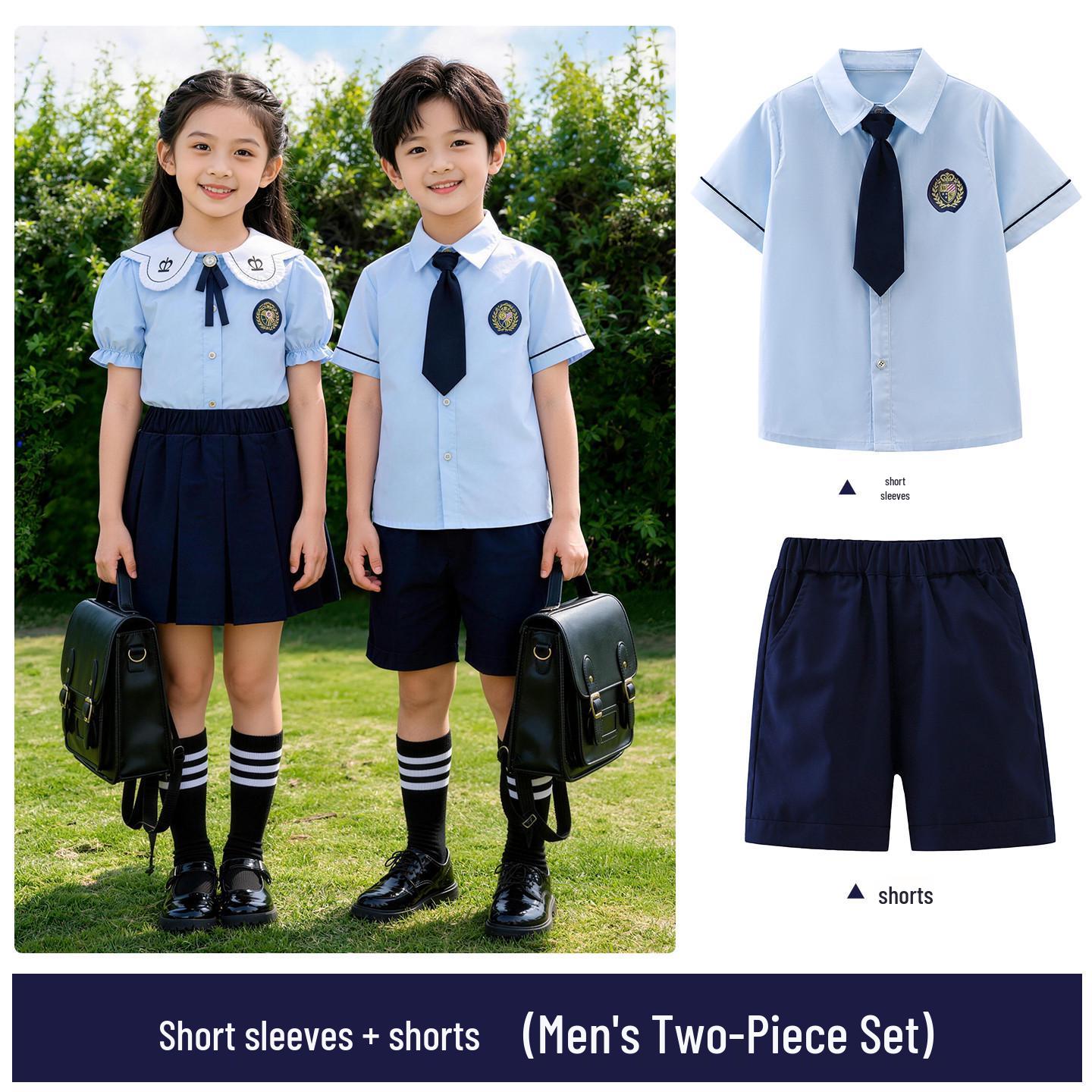 Navy Blue Pleated Skirt for Girls - Choir Performance & School Uniform 100cm