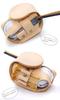 [SIDE7] Golf Ball Holder, Golf Ball Case, Ball Case, Tee Case, Tee Storage Holder, Golf, Men's and Women's, Genuine Leather, Made in Japan (Natural)