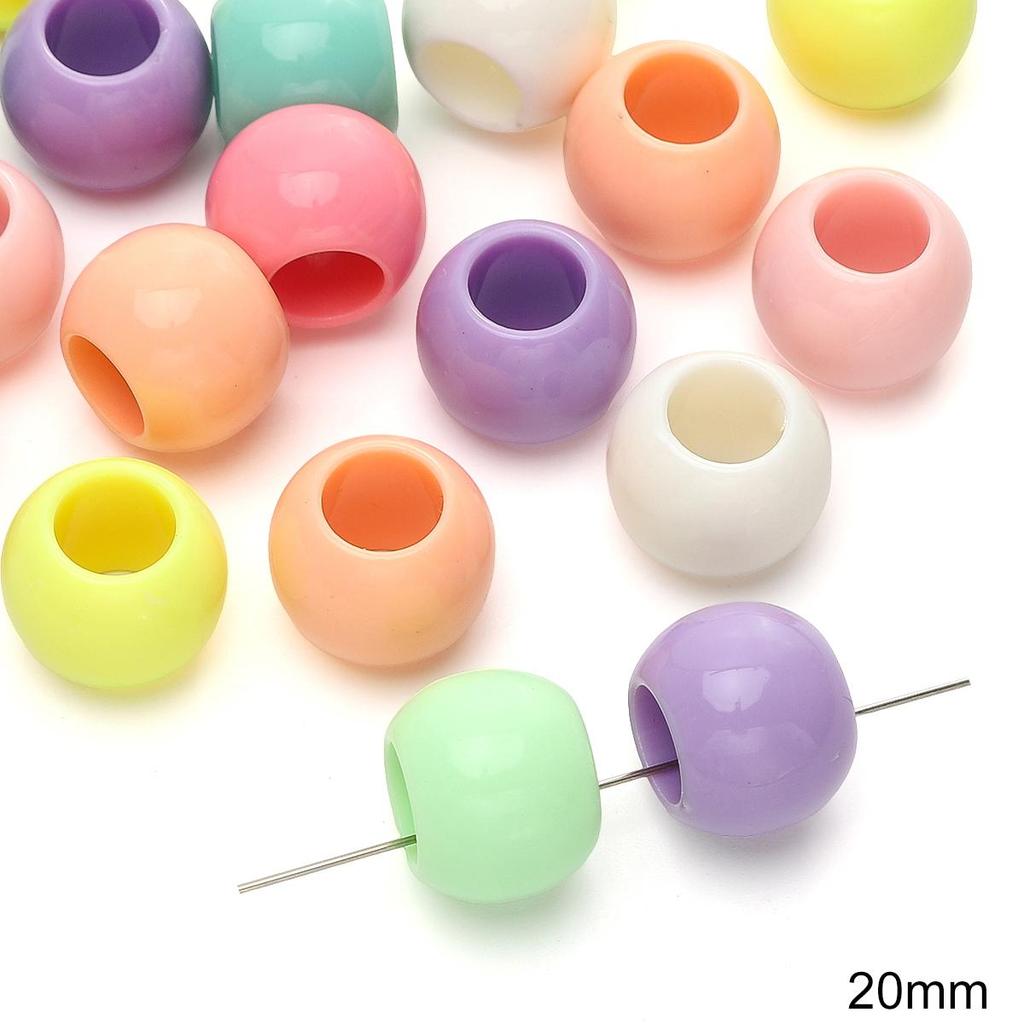 6-20mm Acrylic Ice Ceam Colored Macroporous Beads For DIY Necklace Bracelet Earrings Jewelry Making Craft Accessories