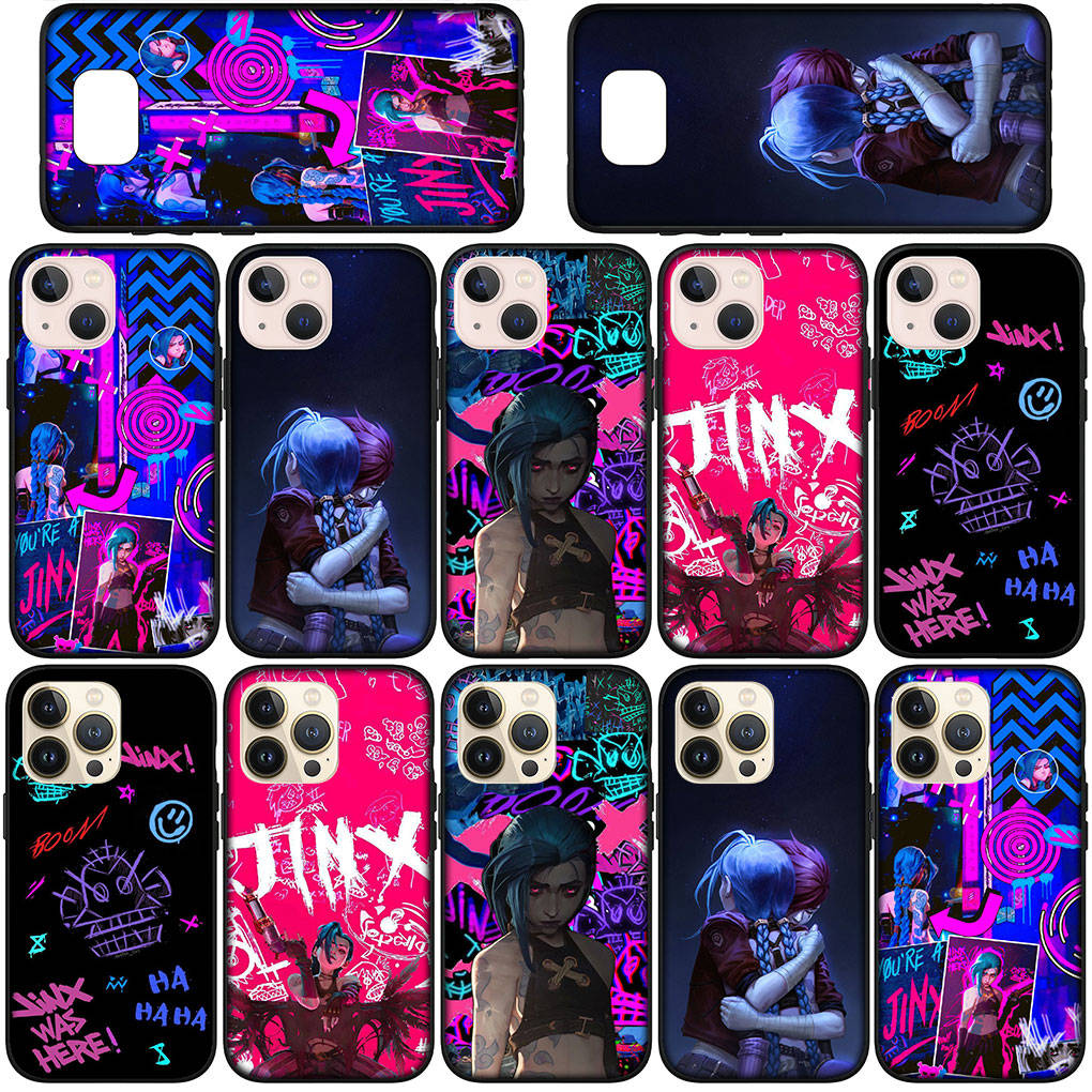 Pre iPhone 16 15 Xiaomi Redmi Note 13 12 11 Pro Max X 9 14 Plus XR Samsung Galaxy A15 S24 S23 Huawei OPPO Cover Arcanes Poster Jinx Game Vi Puzdro na telefón