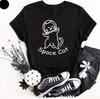 SPACE CAT T-Shirt Ladies Mens Funny Kitten Cat Kitty Cute Cat Space Shirt Top